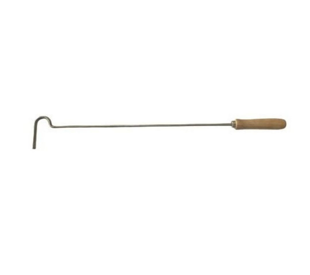 Czaja Feuerschale Schürhaken für Feuerschalen, Feuerhaken Edelstahl, Extra Lang 75 cm, rostfrei, gefertigt aus Edelstahl mit handlichem Buchenholz Handgriff