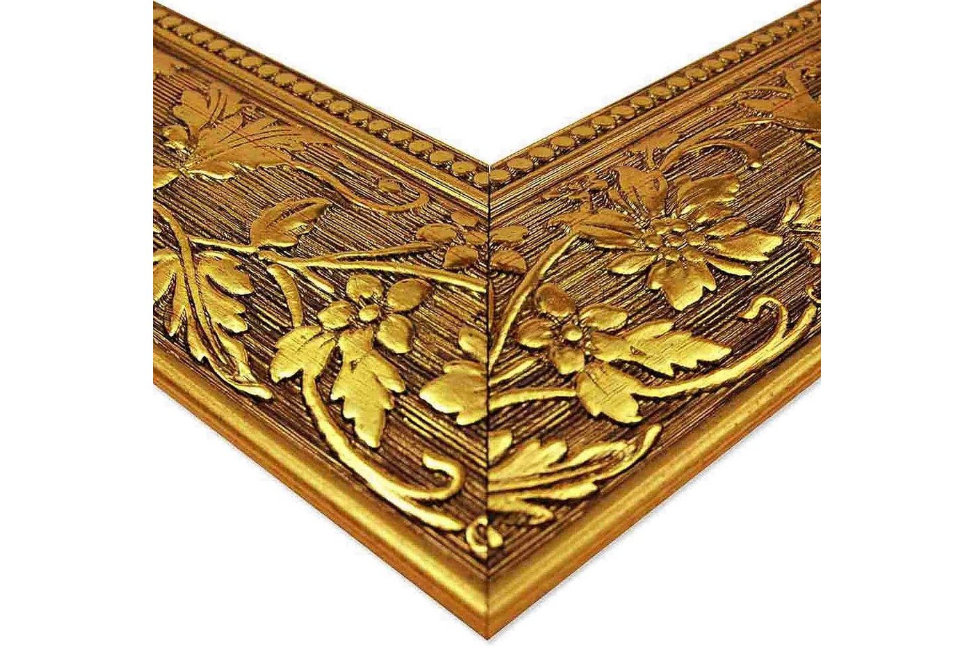 Bilderrahmen Neumann Einzelrahmen Kunststoffrahmen Byzantin gold verziert, Profil HxB 16 x 72 mm