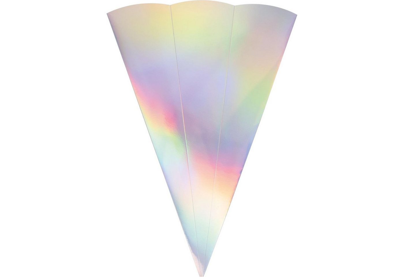 itenga Schultüte Schultüten-Zuschnitt 6-eckig, 68cm Silber irisierend - Schultüten Rohl