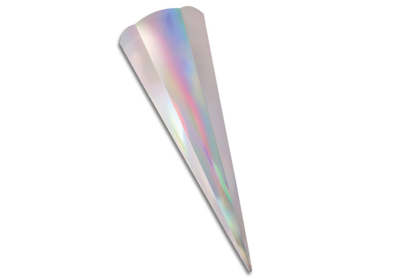 itenga Schultüte Schultüten-Zuschnitt 6-eckig, 68cm Silber irisierend - Schultüten Rohl Bild 3