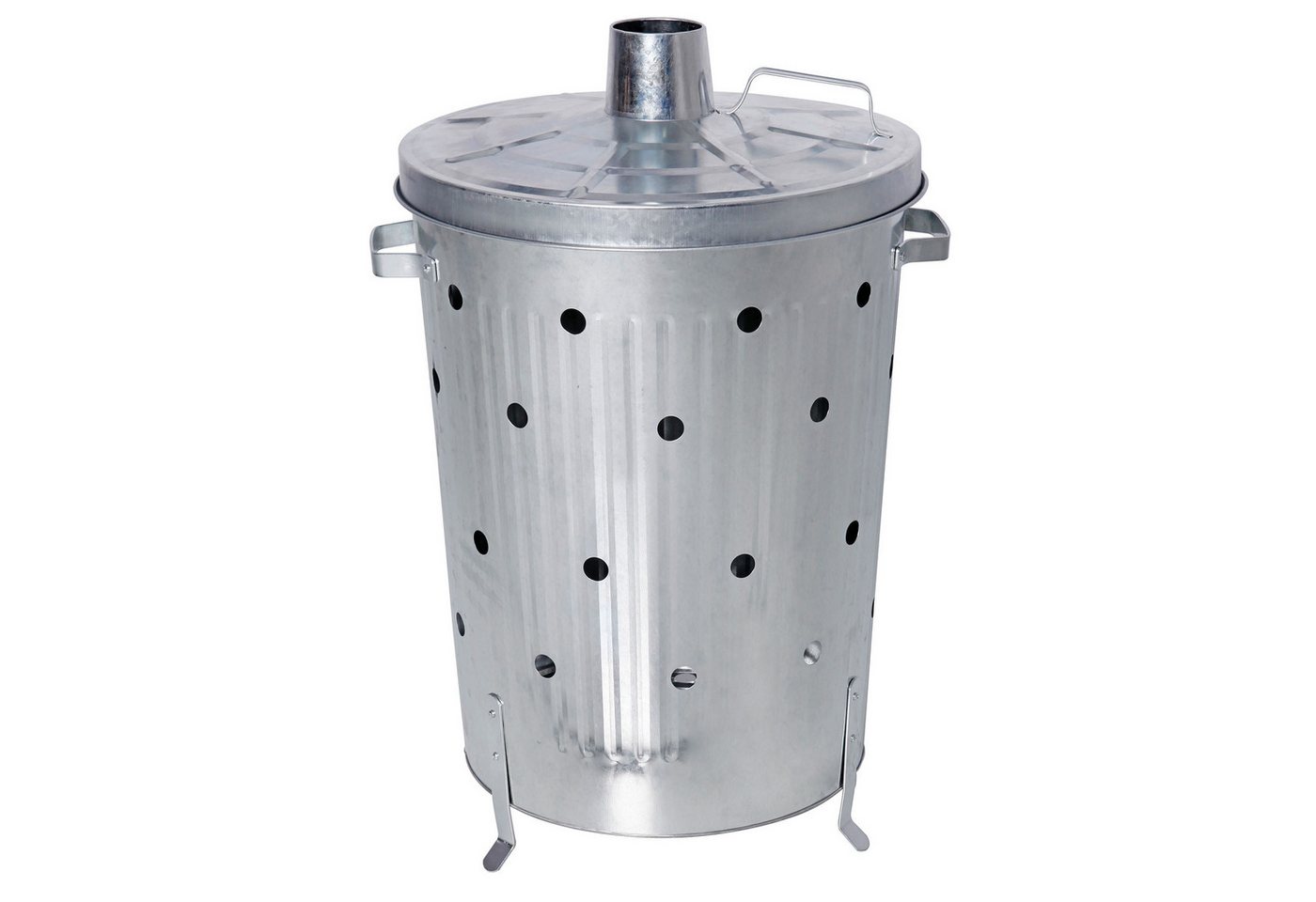 Linder Exclusiv GmbH Feuerstelle Verbrennungstonne - Feuertonne - Feuerschale Verbrenner 75l verzinkt, (1-St) Bild 3