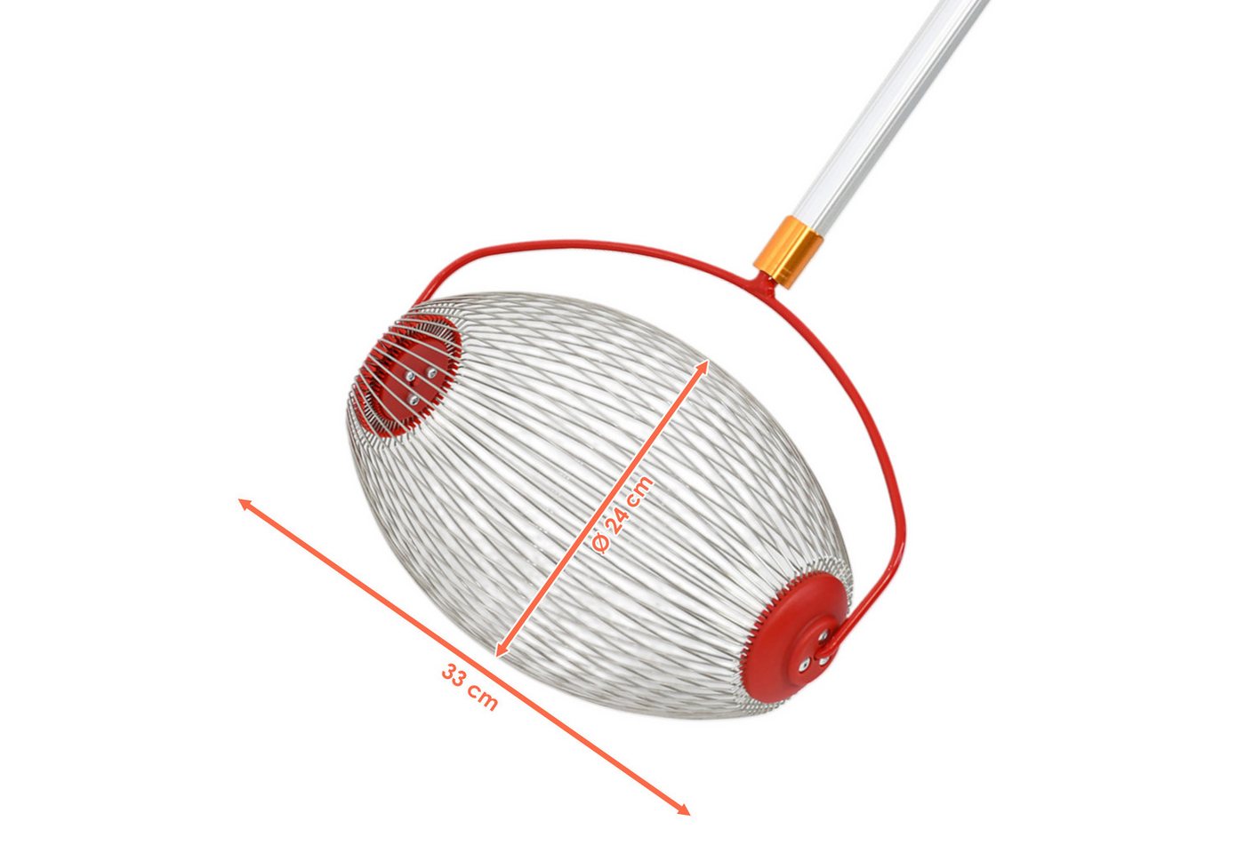 Spetebo Rollsammler Erntehelfer für Nüsse und Obst mit Alu Teleskopstiel, 33 cm Arbeitsbreite, (Anzahl, 1-tlg., Stück), flexibler Sammelkorb Bild 5