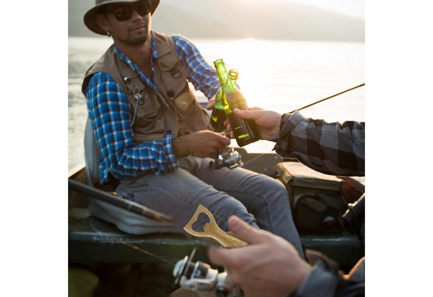 LuxusKollektion Flaschenöffner Flaschenöffner Bier Geschenke Männer Vatertag Angler Väter Fisch