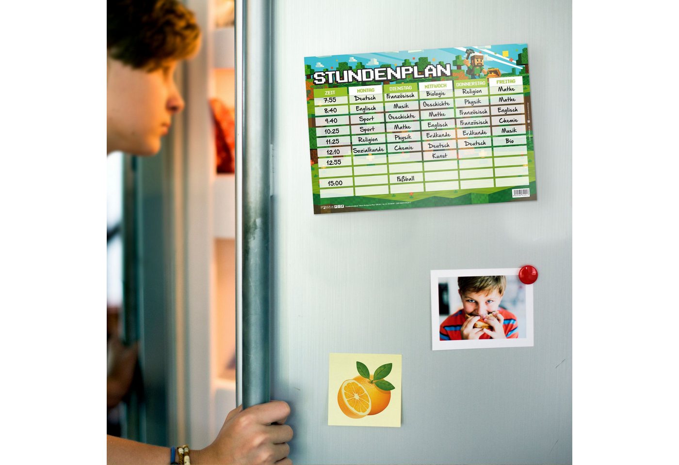 itenga Schülerkalender itenga Stundenplan Blockgame PIXEL einseitig abwischbar DIN A4 Bild 5