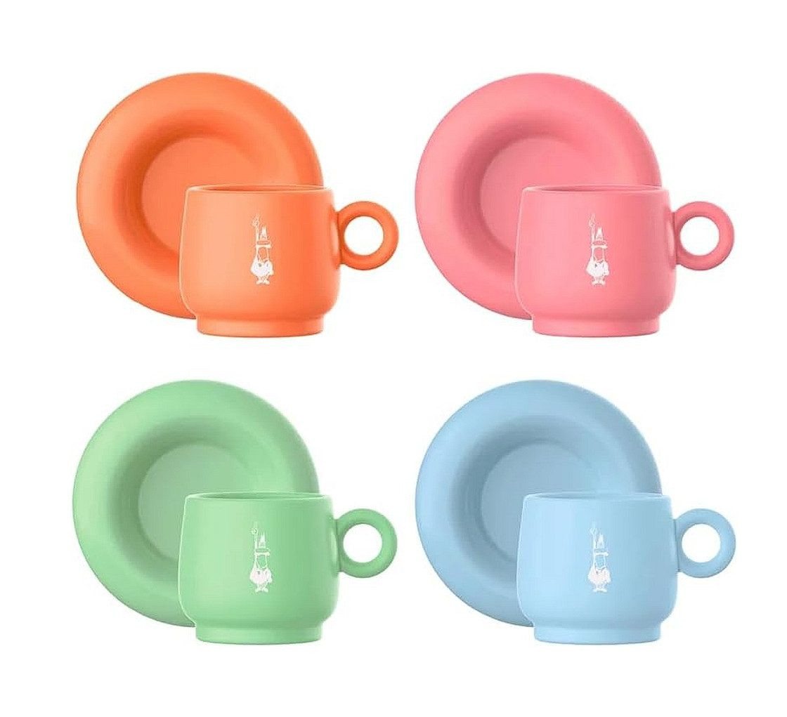 BIALETTI Tasse Espressotasse mit Untertasse Bialetti Mercato Della Frutta 4'er Set, Material: Porzellan Bild 2