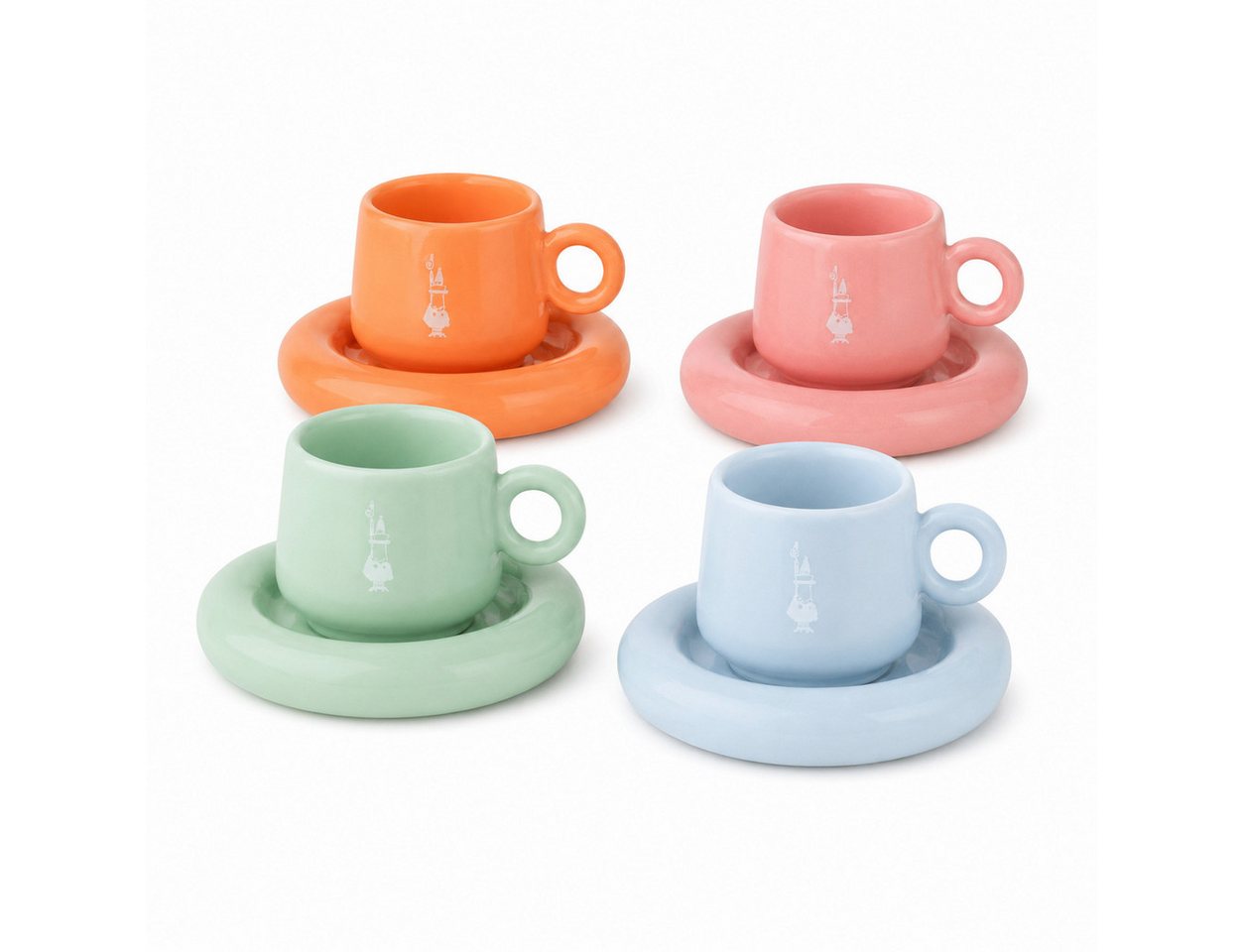 BIALETTI Tasse Espressotasse mit Untertasse Bialetti Mercato Della Frutta 4'er Set, Material: Porzellan Bild 3