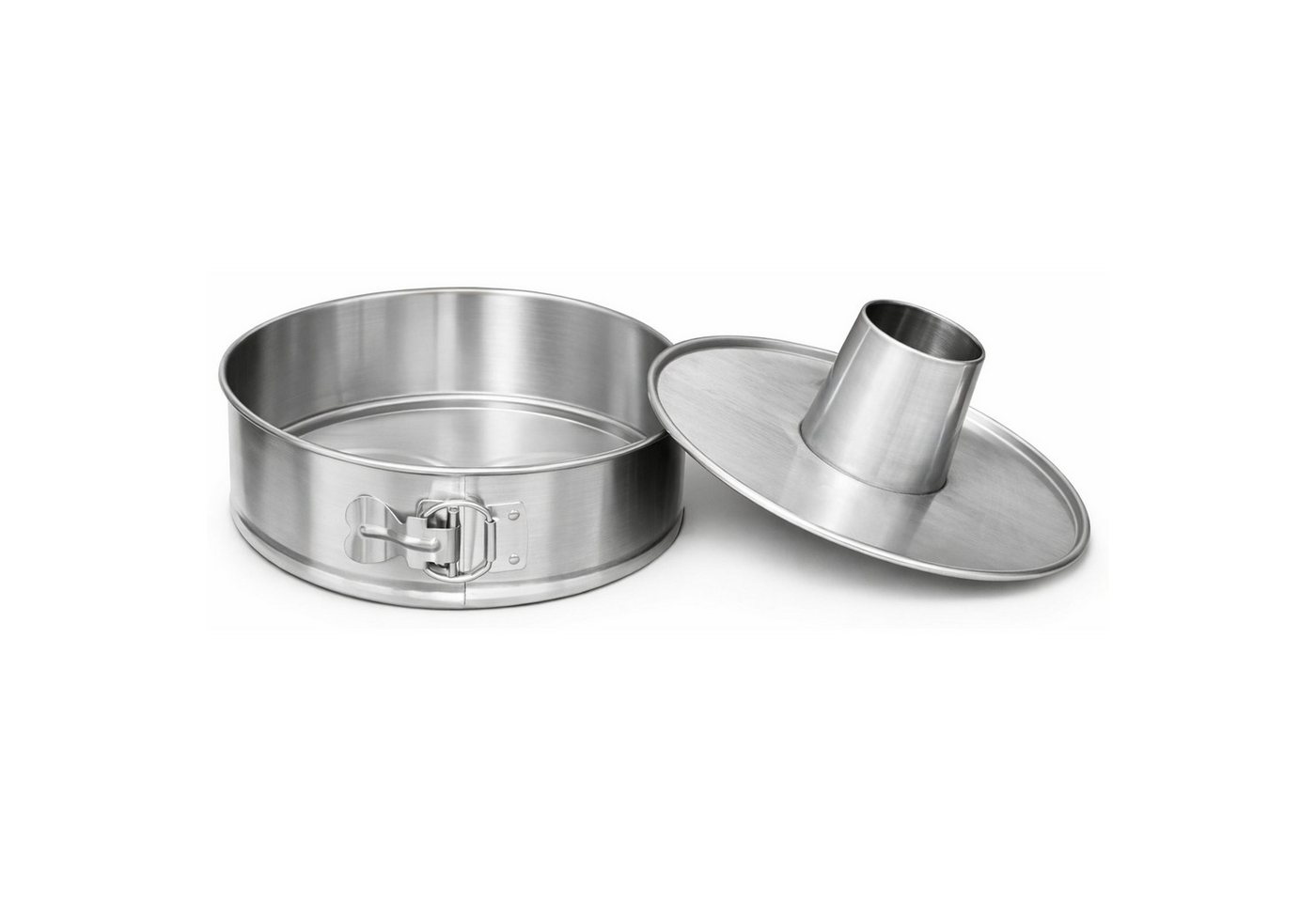 immer Springform Kuchenform Edelstahl Backform unbeschichtet PFAS-frei 25 cm, (3-tlg)