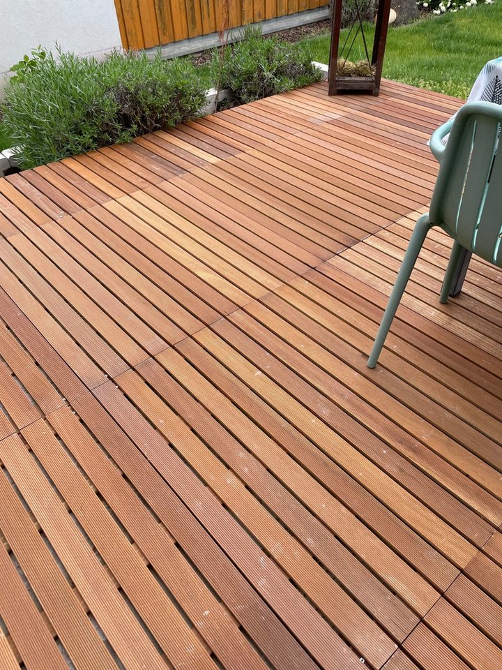 Belladoor Terrassenplatte Belladoor Holz Terrassenfliese Braun Outdoor, Holz 100x100, Braun
