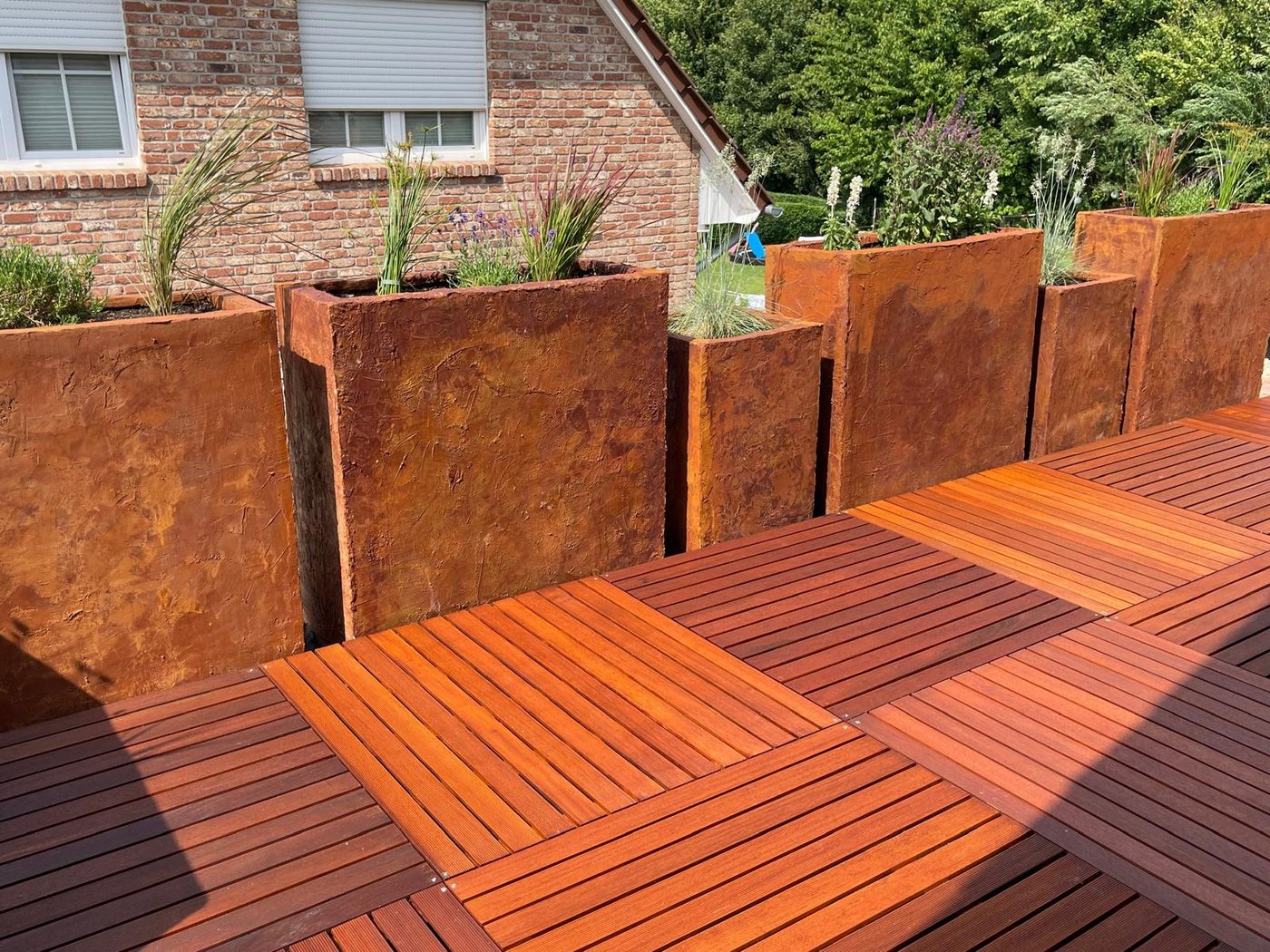 Belladoor Terrassenplatte Belladoor Holz Terrassenfliese Braun Outdoor, Holz 100x100, Braun Bild 3