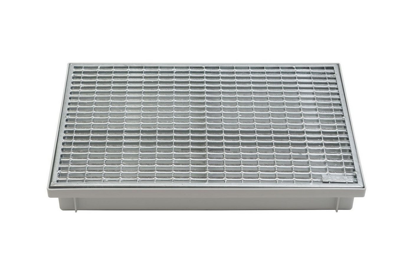 ACO Severin Ahlmann GmbH & Co. KG Fußmatte Schuhabstreifer Maschenrost mit V-Stab + Kunststoff Bodenwanne Vario, rechteckig, Höhe: 75 mm, 600x400mm, einfache Montage für Selbstbau Bild 2