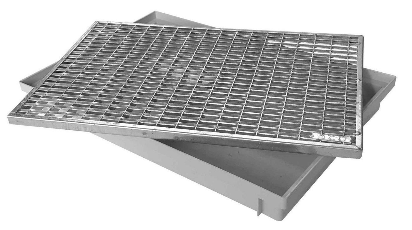 ACO Severin Ahlmann GmbH & Co. KG Fußmatte Schuhabstreifer Maschenrost mit V-Stab + Kunststoff Bodenwanne Vario, rechteckig, Höhe: 75 mm, 600x400mm, einfache Montage für Selbstbau Bild 5