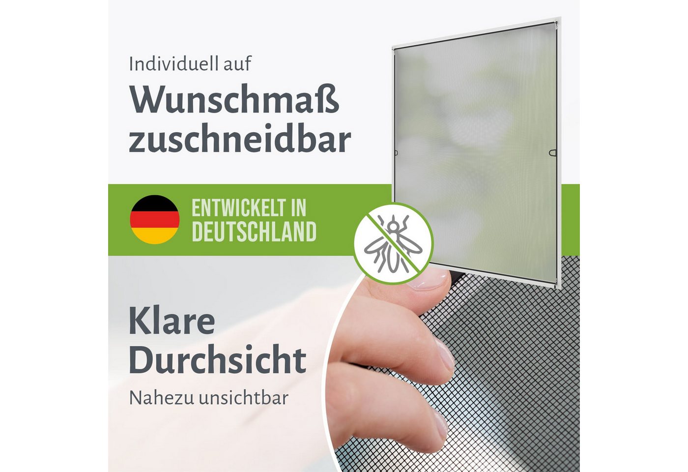 empasa Insektenschutz-Fensterrahmen "START", Fliegengitter Fenster Alurahmen