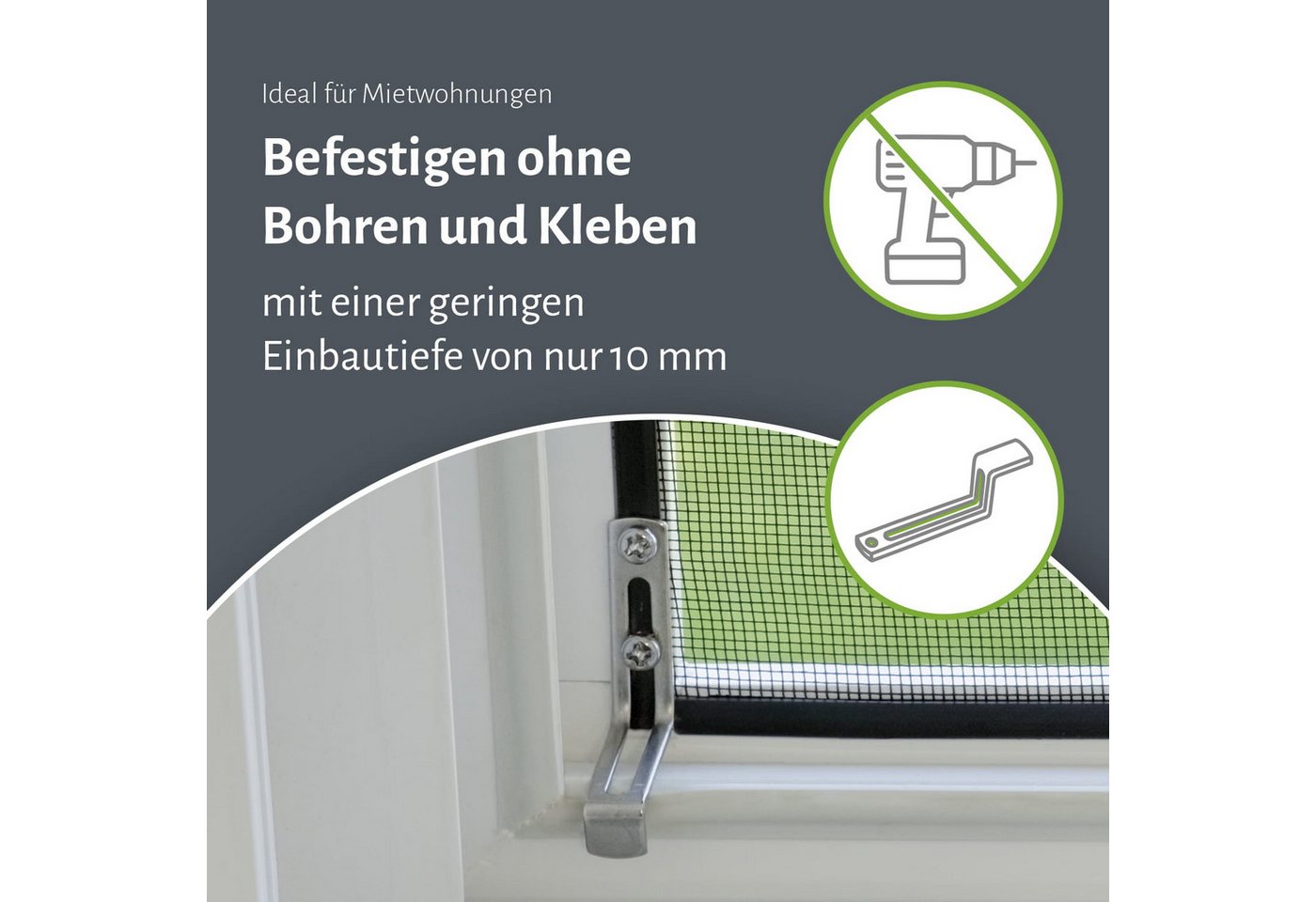 empasa Insektenschutz-Fensterrahmen "START", Fliegengitter Fenster Alurahmen Bild 5