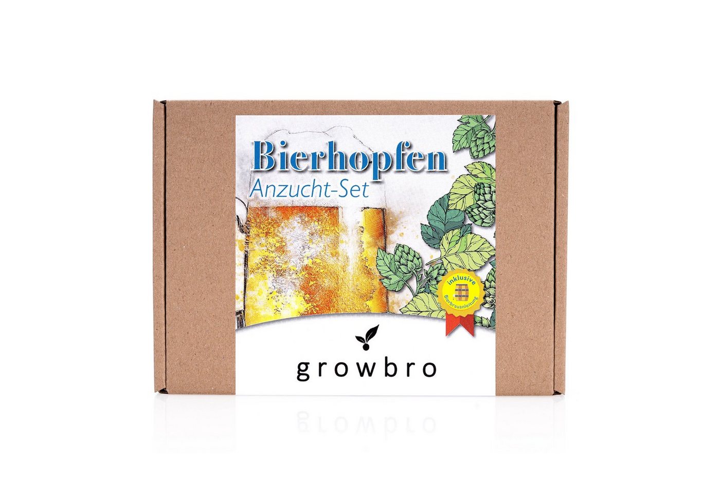 Kunstpflanze Hopfen Anzuchtset DER WEG ZU DEINEM EIGENEN BIER Geschenk für Männer, growbro, - Unser Bestseller, bekannt aus Social Media Bild 3