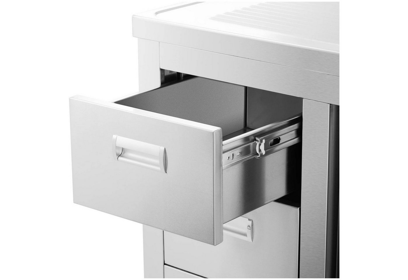Royal Catering Spülenschrank 120 x 60 x 94 cm Spülenunterschrank Becken Edelstahl 40x40x30cm Profi Bild 4
