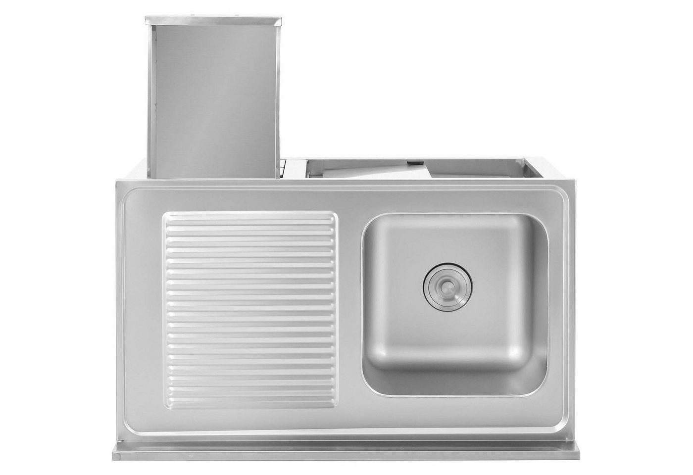Royal Catering Spülenschrank 100 x 60 x 94,5cm Spülenunterschrank Becken Edelstahl 40x40x30cm Profi Bild 3