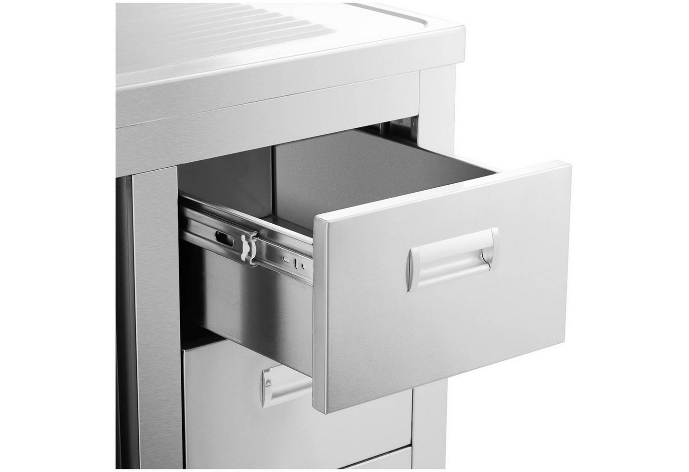 Royal Catering Spülenschrank 100 x 60 x 94,5cm Spülenunterschrank Becken Edelstahl 40x40x30cm Profi Bild 5