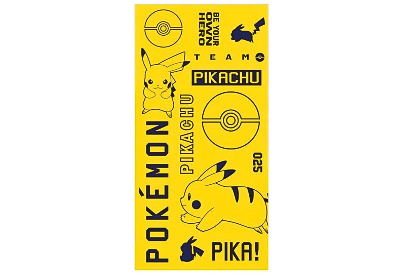 POKÉMON Badetuch Pikachu, Baumwolle, Strandtuch 70 x 140 cm