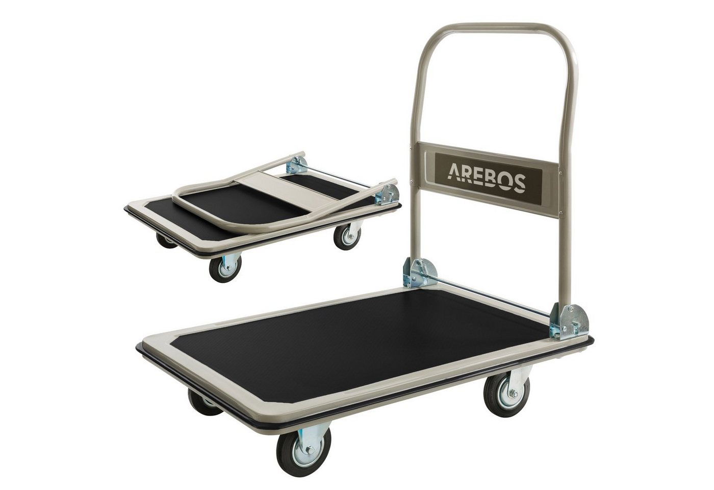 Arebos Transportroller Plattformwagen, klappbar, faltbar, Kantenschutz, (Stück) Bild 5
