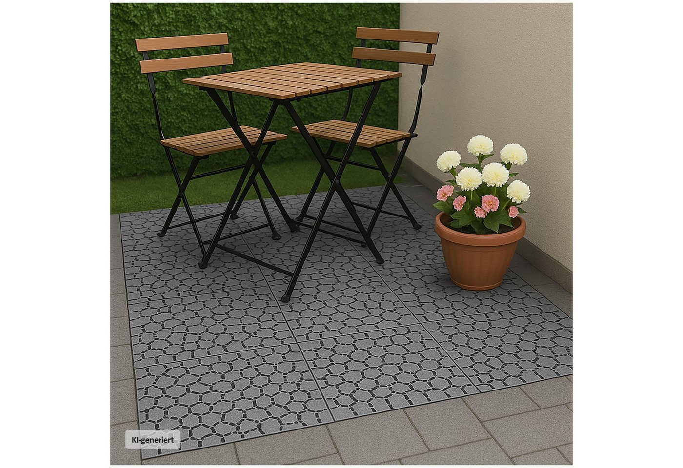 HTI-Living Outdoor-Bodenplatte Gehwegplatten 30 x 30 cm Nessa Stone, Set, 4-St., 4 Bodenplatten, Terrassenplatte Gartenplatten Bild 3