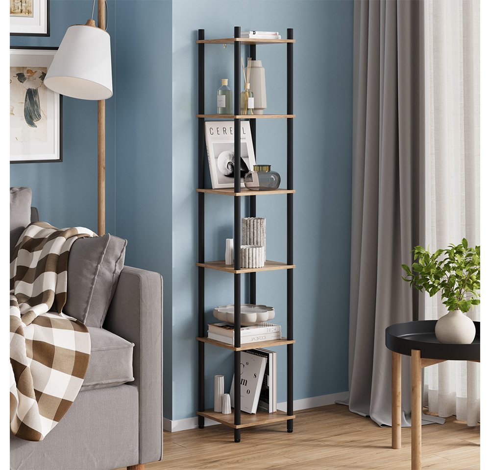 Vicco Eckregal Bivio, Goldkraft Eiche/Anthrazit, 30 x 163.5 cm 6 Ablageflächen, 1-tlg. Bild 5