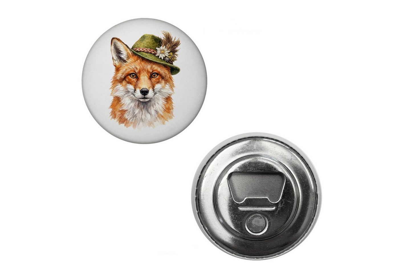 speecheese Magnet Fuchs mit alpenländischem Trachtenhut Magnet mit Flaschenöffner Bild 2
