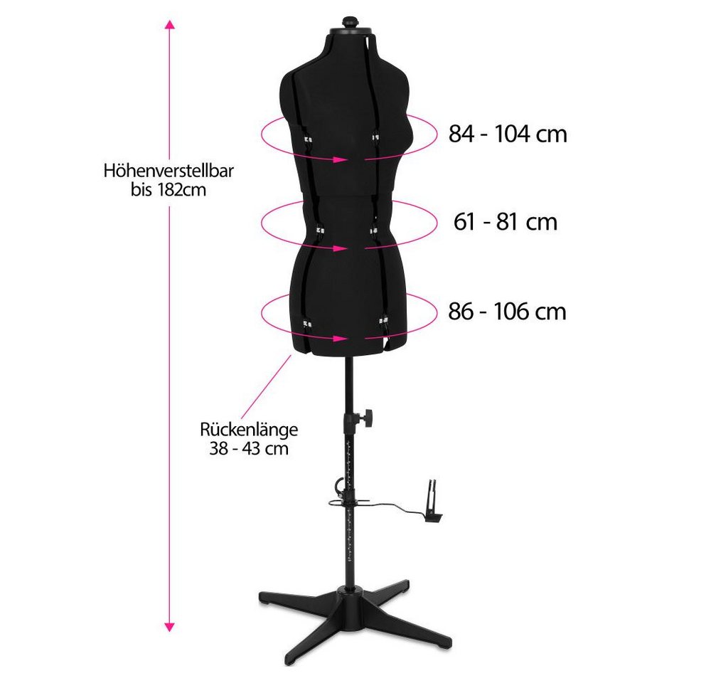 adjustoform Schneiderpuppe - Schneiderbüste Supa Fit "S" (verstellbar / schwarz) Bild 3