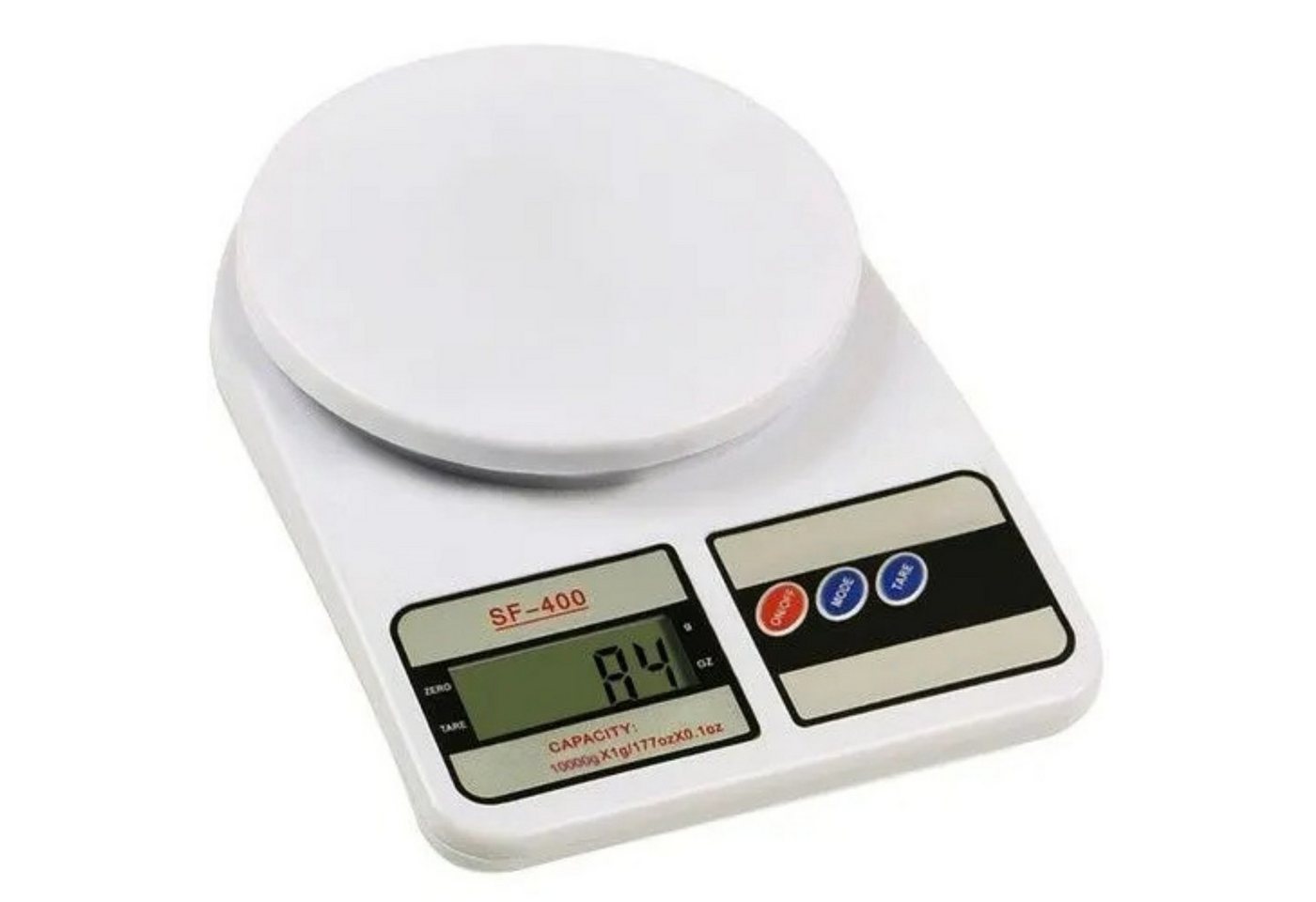 Ruhhy Küchenwaage Küchenwaage Elektronische Küchenwaage 10kg Digitalwaage LCD Weiß Glas, (Elektronische Waage mit LCD Display und Glasoberfläche für die Küche, Digitale Küchenwaage inklusive 2 AAA Batterien und Tara-Funktion 3tlg), Präzise 10kg Digitalwaage mit Abschaltautomatik und 1g Messgenauigkeit
