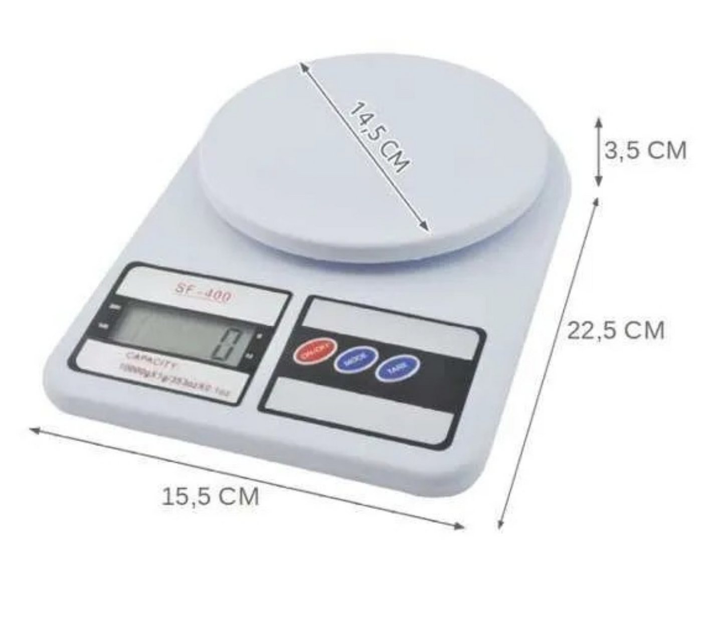 Ruhhy Küchenwaage Küchenwaage Elektronische Küchenwaage 10kg Digitalwaage LCD Weiß Glas, (Elektronische Waage mit LCD Display und Glasoberfläche für die Küche, Digitale Küchenwaage inklusive 2 AAA Batterien und Tara-Funktion 3tlg), Präzise 10kg Digitalwaage mit Abschaltautomatik und 1g Messgenauigkeit Bild 3