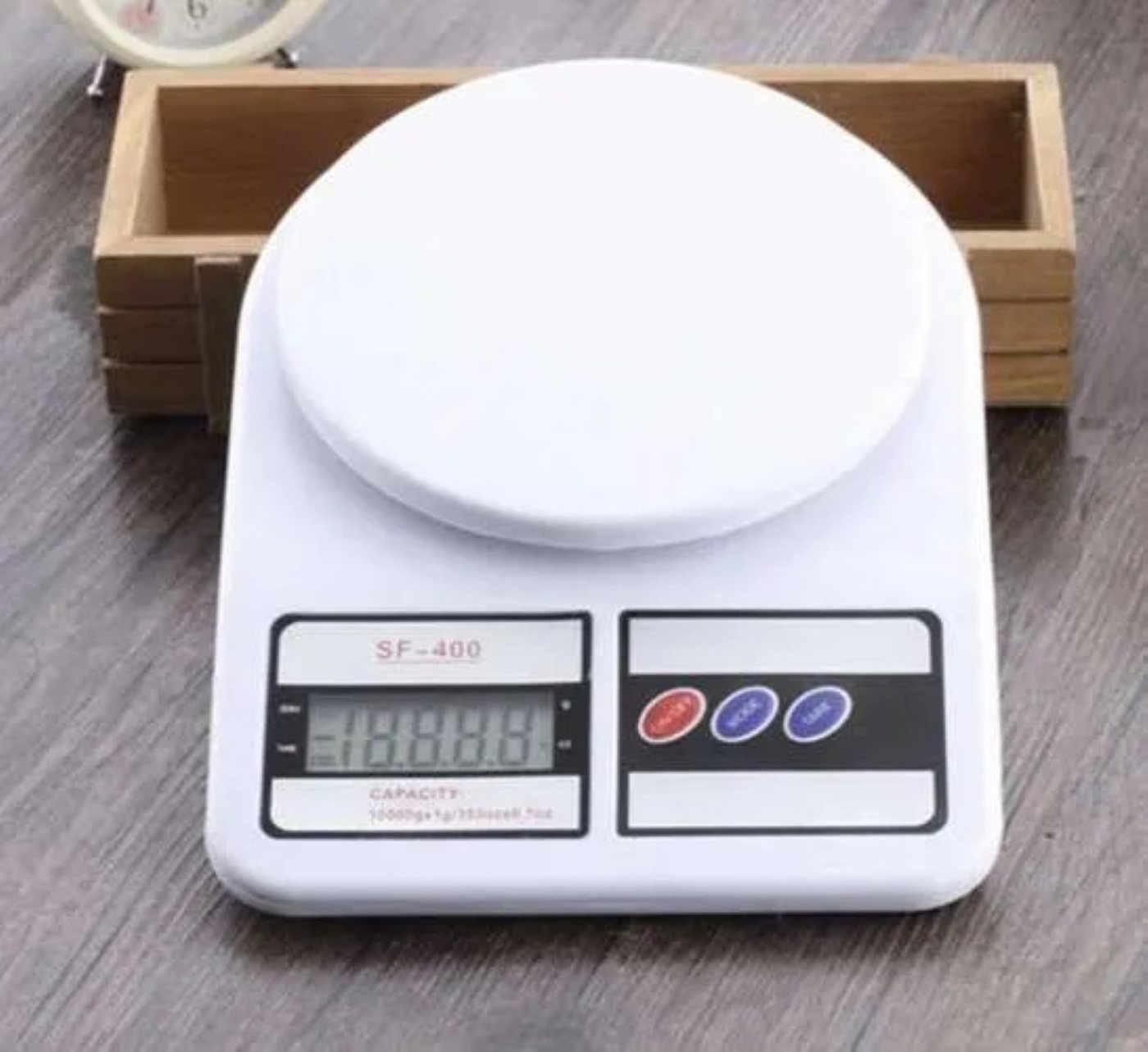 Ruhhy Küchenwaage Küchenwaage Elektronische Küchenwaage 10kg Digitalwaage LCD Weiß Glas, (Elektronische Waage mit LCD Display und Glasoberfläche für die Küche, Digitale Küchenwaage inklusive 2 AAA Batterien und Tara-Funktion 3tlg), Präzise 10kg Digitalwaage mit Abschaltautomatik und 1g Messgenauigkeit Bild 4