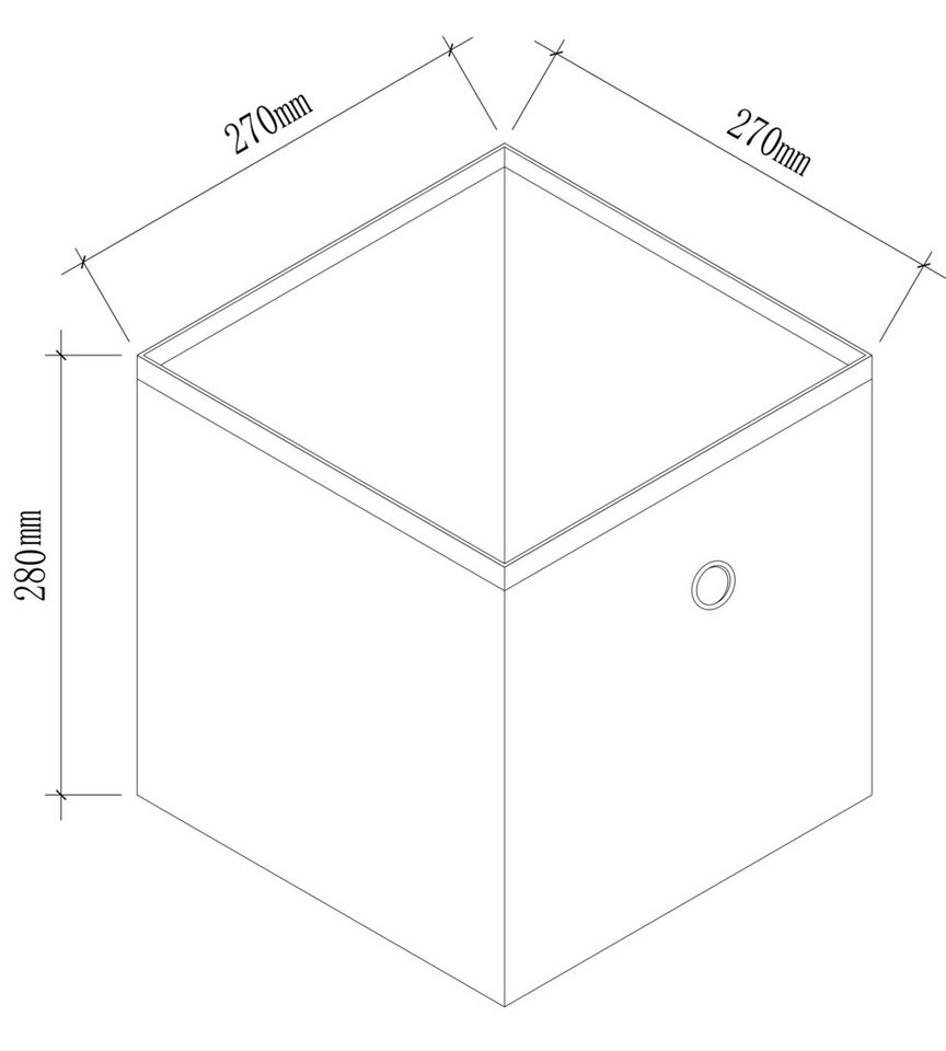 VCM Faltbox Aufbewahrungsbox 6er Set Boxas H. 28 x B. 27 x T. (Spar-Set, 6) Bild 3