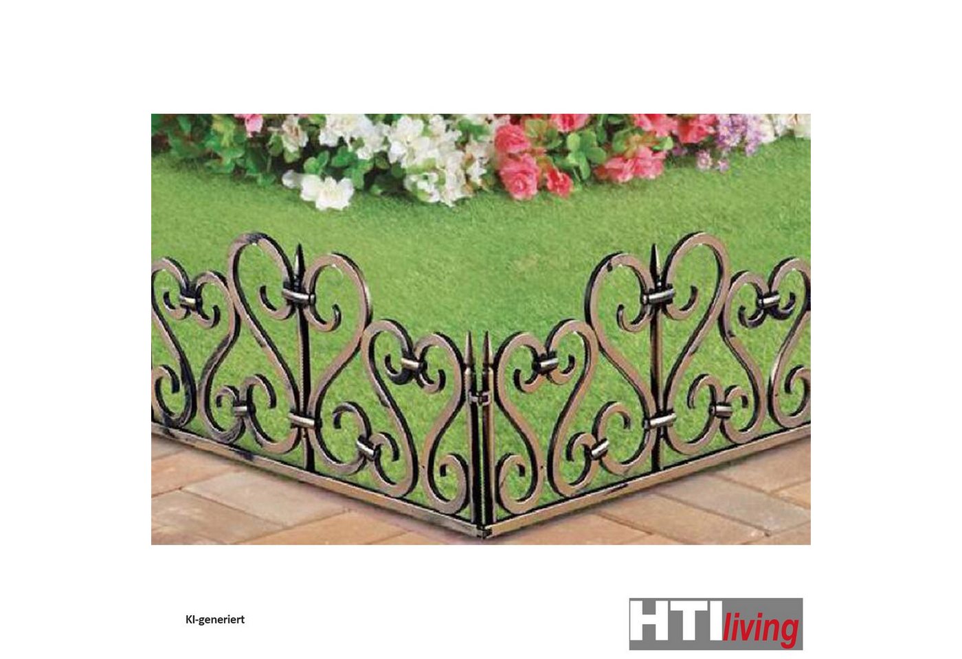 HTI-Living Beetbegrenzung Zierzaun Romantik Nessa, Set, 4 Zaunelemente, Beeteinfassung Beetbegrenzung Bild 2
