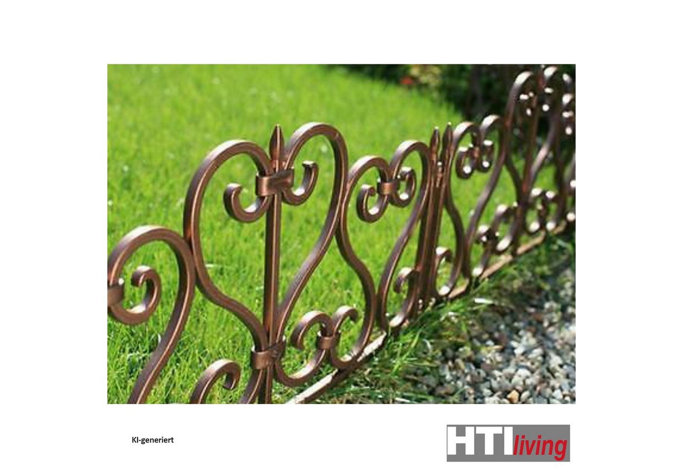 HTI-Living Beetbegrenzung Zierzaun Romantik Nessa, Set, 4 Zaunelemente, Beeteinfassung Beetbegrenzung Bild 3