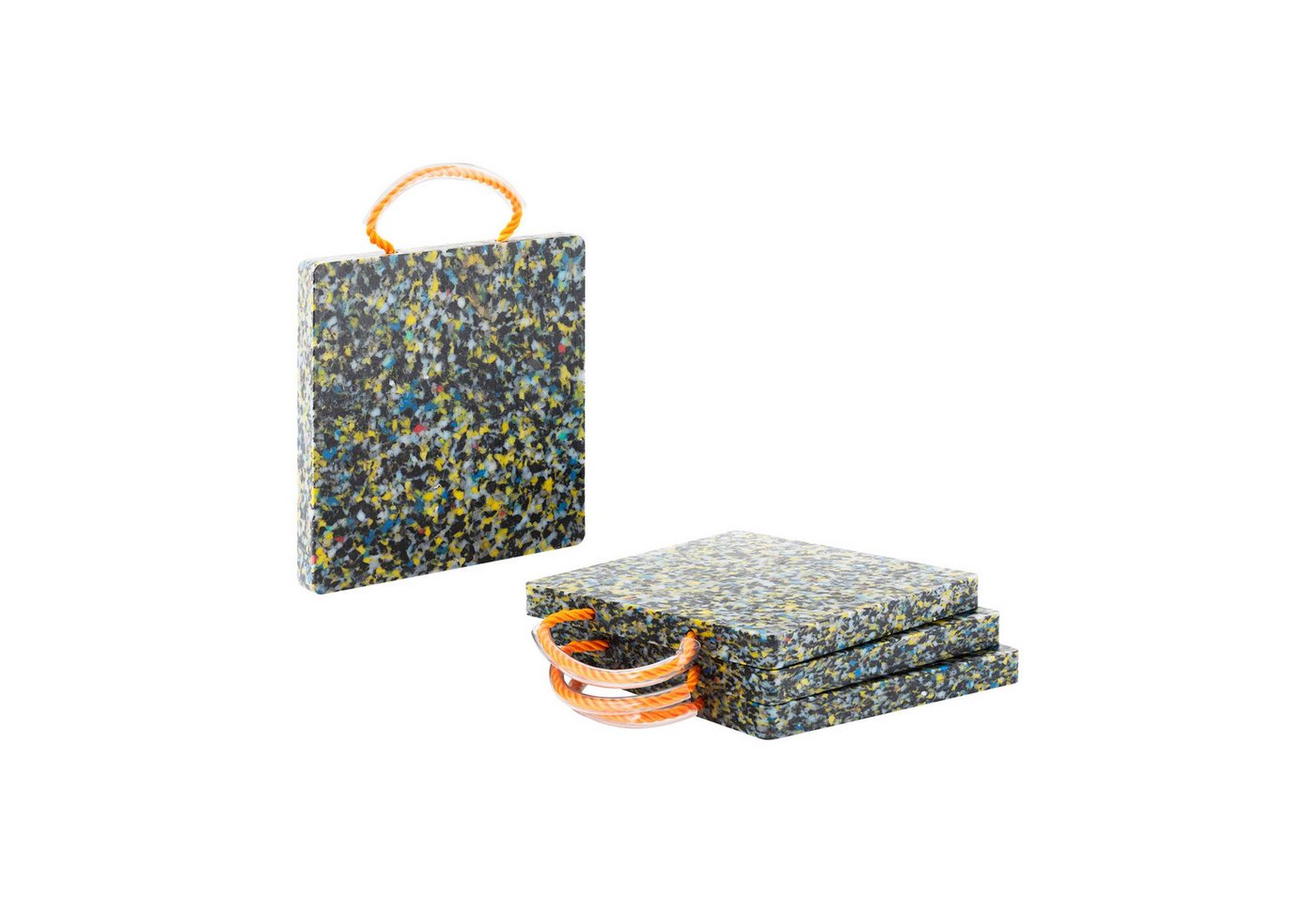 MSW Bodenschutzplatte 4x Kranplatten 30x30x3cm Unterlegplatten 7.000kg, verschiedene Größen