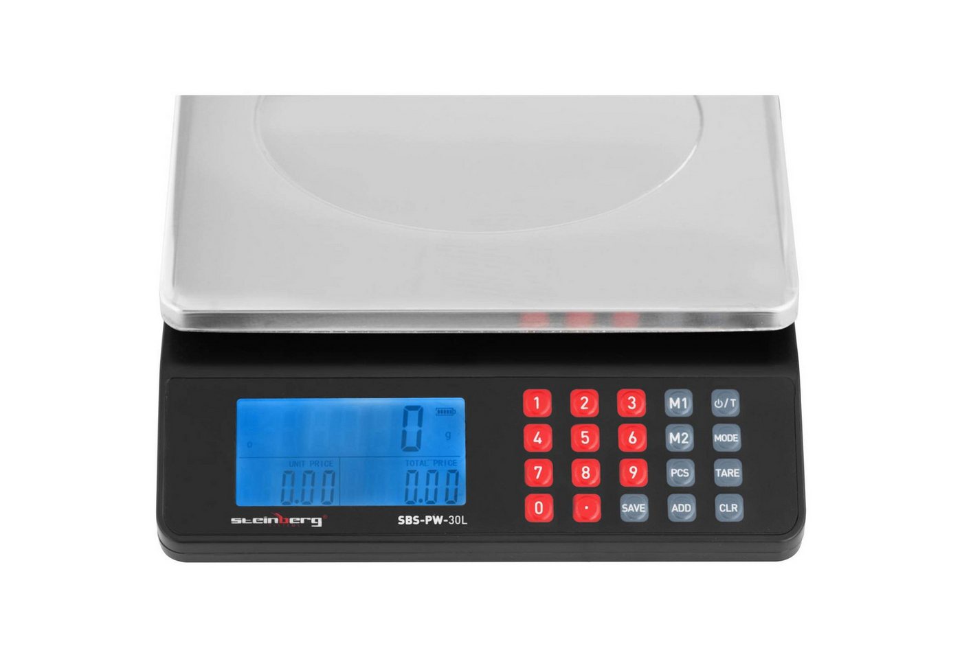 Steinberg Systems Präzisionswaage Preisrechenwaage 30 kg / 1 g Kontrollwaage Ladenwaage Marktwaage 2 LCD Bild 4