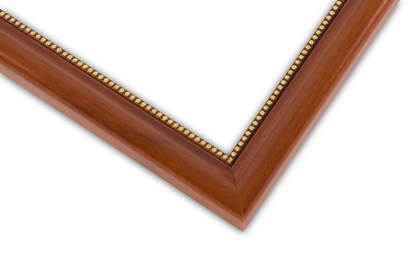 Bilderrahmen Neumann Einzelrahmen Holzrahmen LOUIS, Kirsche mit Perlenkante