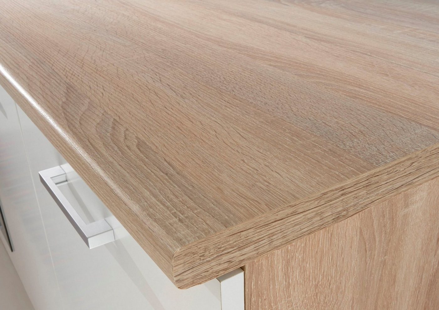 PREISBRECHER Spülenunterschrank Ailina in Sonoma-Eiche / wei - 100x90x60 (BxHxT) Bild 3