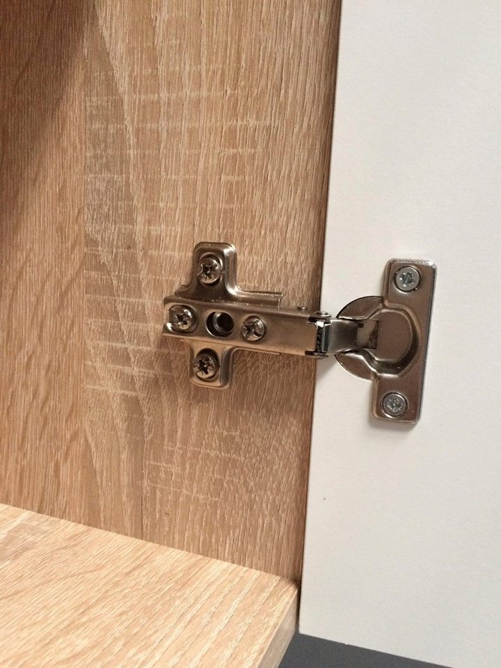 PREISBRECHER Spülenunterschrank Ailina in Sonoma-Eiche / wei - 100x90x60 (BxHxT) Bild 5