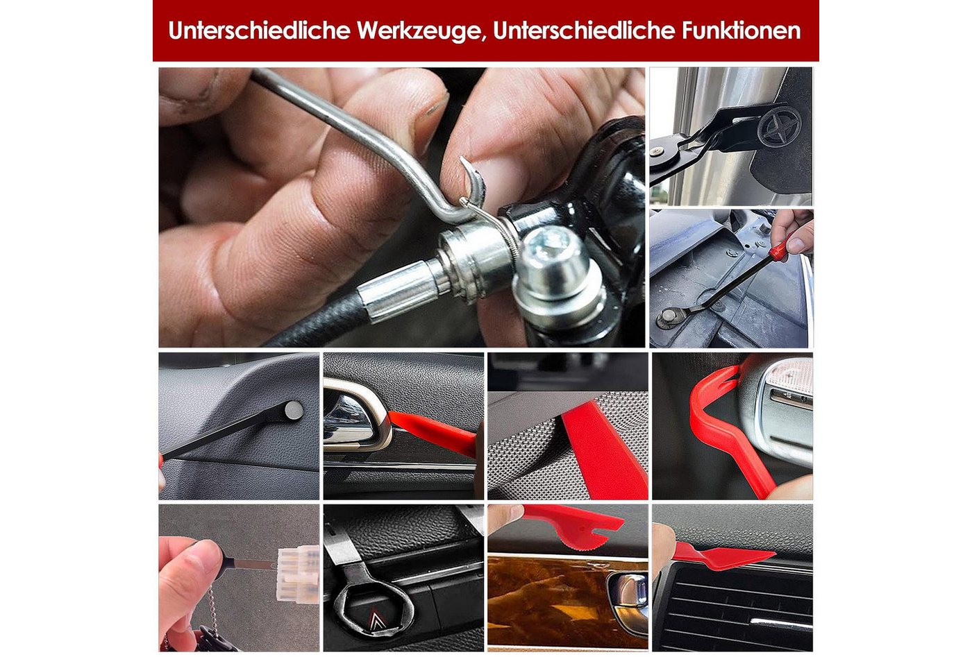 Youyijia Demontagewerkzeug 238 Stück Auto Demontage Werkzeuge Werkzeug Innen-Verkleidung Ausbau, (238-tlg) Bild 5
