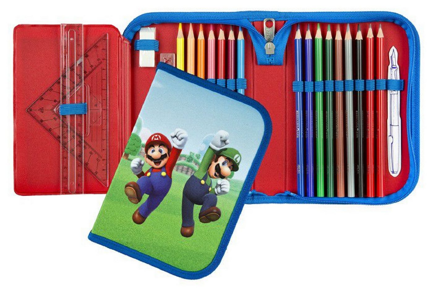 Super Mario Federmäppchen Super Mario Stifteetui – Praktisches Schreibset für Schule Bild 3