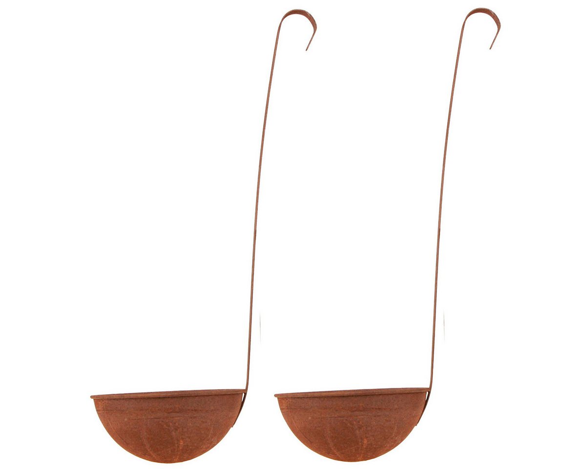 Florists Products Gartenfigur Pflanzschale Rost Hängend 2er Set Küchendeko Garten Ø16,5cm, 2 Stück