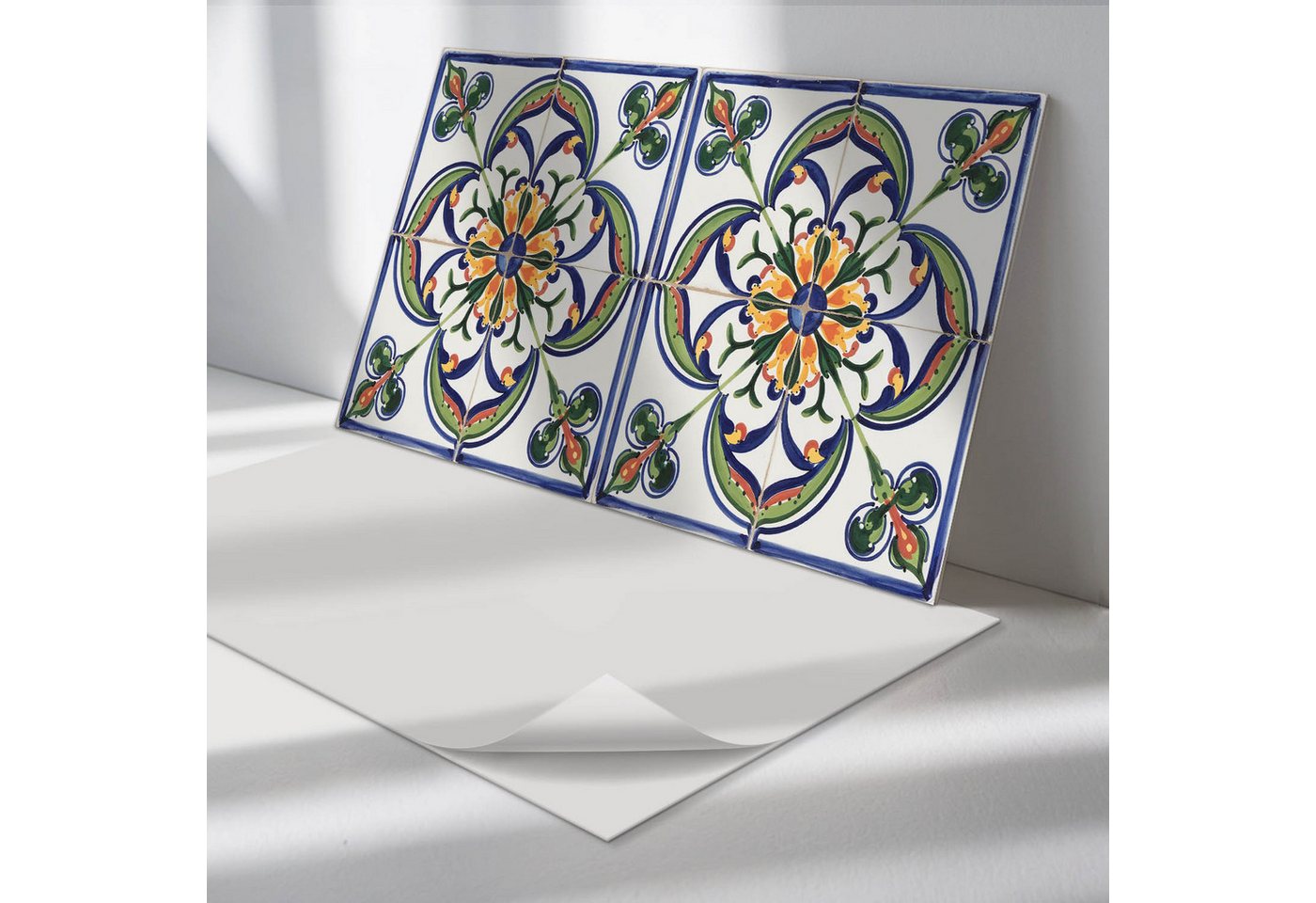 Tulup Spritzschutz Küchenrückwand Blumenmuster auf der Fliese Selbstklebend Spritzschutz, (1-tlg) Bild 4