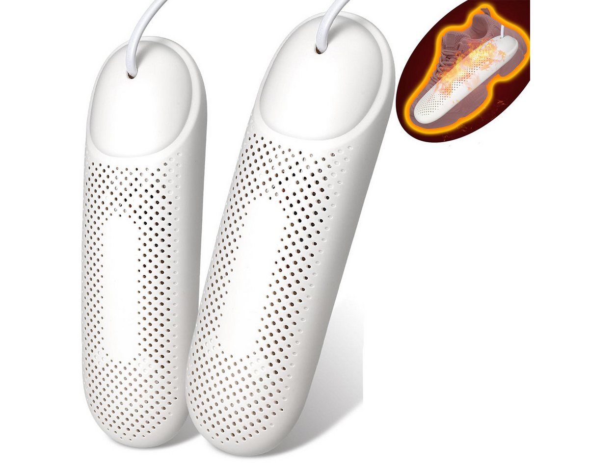 MOPUEA Schuhtrockner Elektrischer Schuhtrockner UV geruchsentfernend Tragbarer+3 Modi Timer, Flammhemmend, 360° Wärmeverteilung, 3 Timer-Modi, tragbar