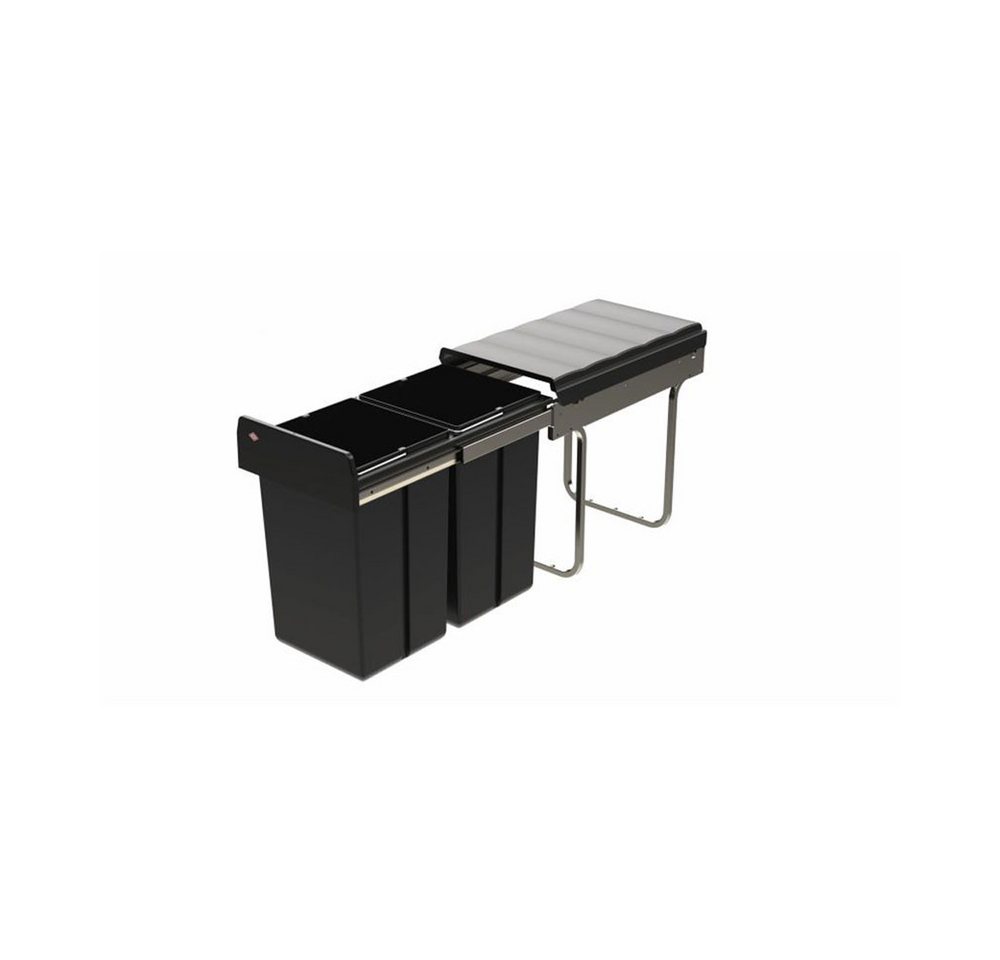 WESCO Einbaumülleimer Abfallsammler Traditionline Double-Boy 410 ECO/300-2, schwarz