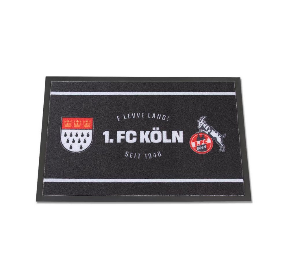 VertriebsArena GmbH Fußmatte 1. FC Köln Fußmatte "E levve lang", Höhe: 1 mm