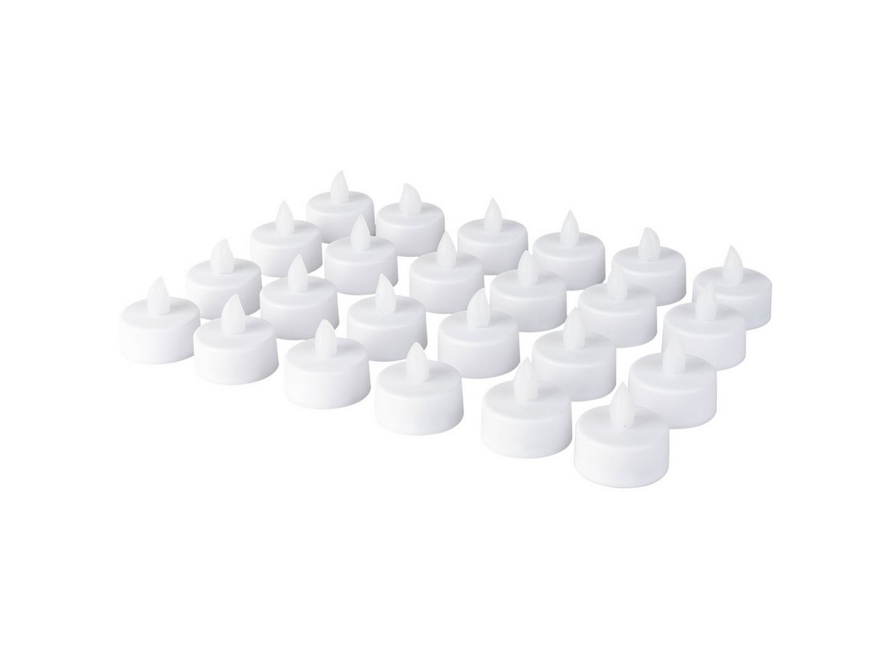 Casativo LED-Teelichter Stimmungsvolle LED Teelichter Flackerndes Licht bis zu 100 Std. Licht, LED fest integriert, Echter Kerzeneffekt, langlebig bis 50.000 Std. Ø 3,7 x 3,5 cm, weiß Bild 4