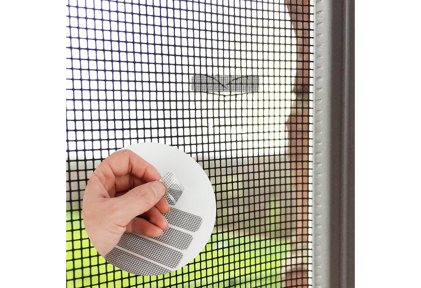 FOUORTUNATE-BEE Reparatur-Set 150 Reparaturflicken für Fliegengitter an Fenstern und Türen, Ideal zum Ausbessern von Löchern und Rissen im Insektenschutz Bild 2