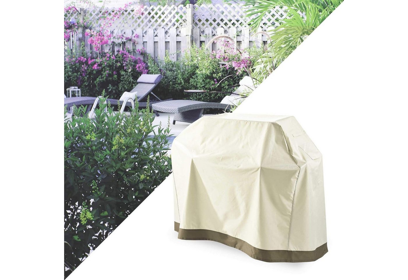 Lumaland Schutzplane Grillabdeckung Grill Abdeckhaube 152x63x125cm Wasserdicht Wetterfest
