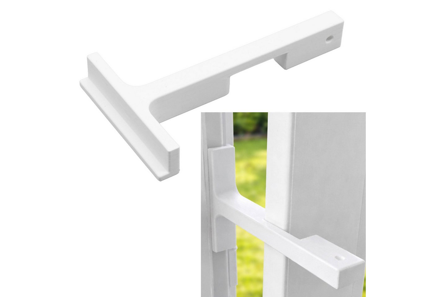 TSB Werk Fensterbeschlag 3x Fensterstopper Fensterfeststeller Fensterhalter Kippfensterhalter, Kippfensterhalter, Sicherung, Weiß, Zuknallschutz