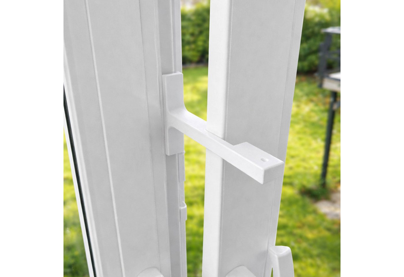 TSB Werk Fensterbeschlag 3x Fensterstopper Fensterfeststeller Fensterhalter Kippfensterhalter, Kippfensterhalter, Sicherung, Weiß, Zuknallschutz Bild 5